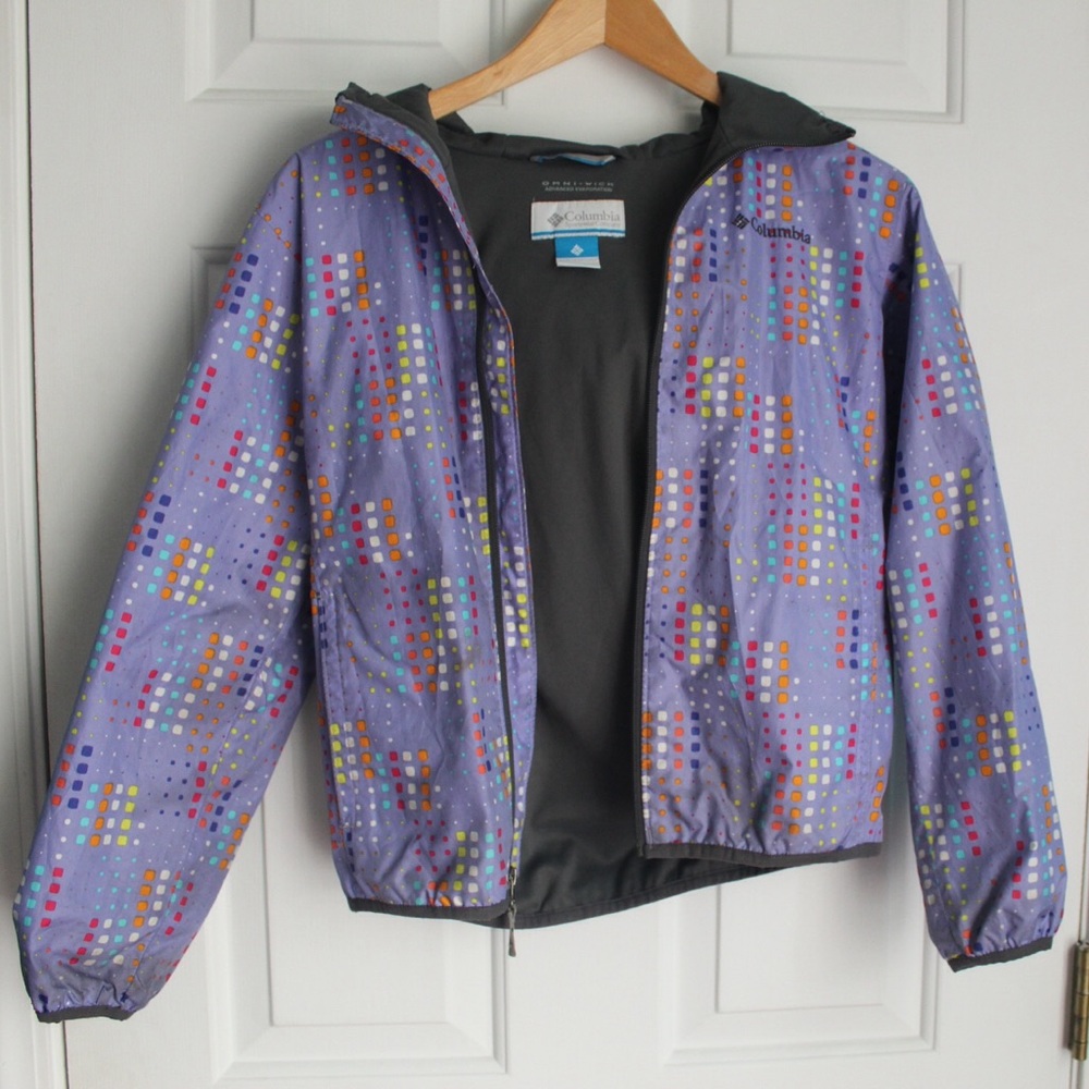 Columbia zip up lined windbreaker jacket